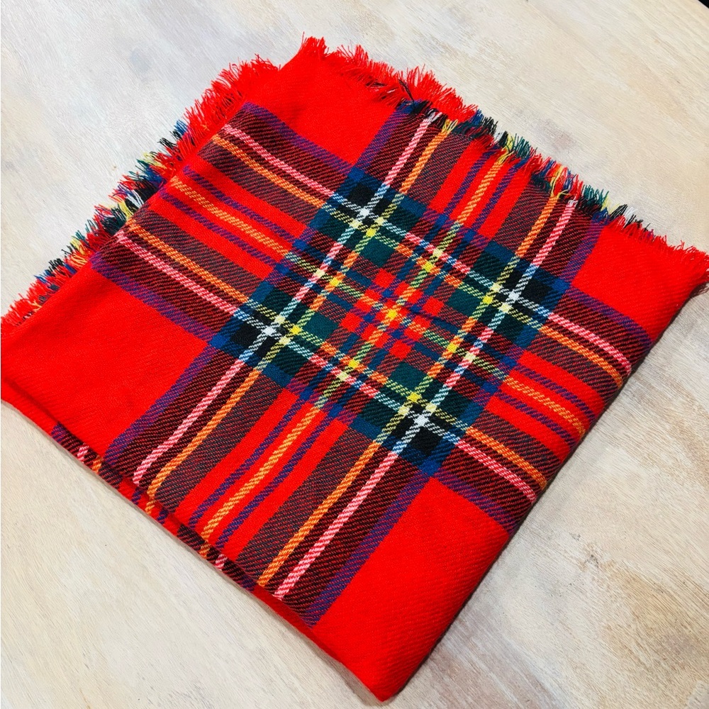 Red plaid scarf